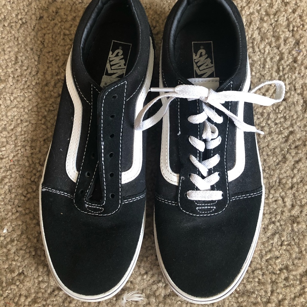 Black and white vans